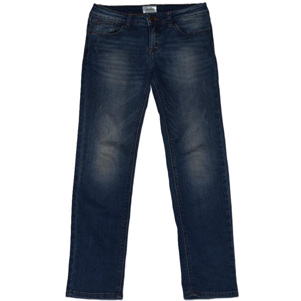 Hudson Girls Size 14 Classic Blue Denim Straight Cut Stretch Jeans Pants